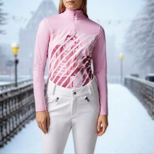 NWT BOGNER Beline1 1/4 Zip Top in Pink M / 8